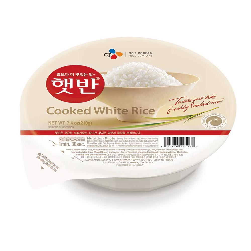 CJ Rice - Cooked White Hetbahn, Gluten-Free & Vegan 1pk CJ Rice - Cooked White Hetbahn, Gluten-Free & Vegan 1pk