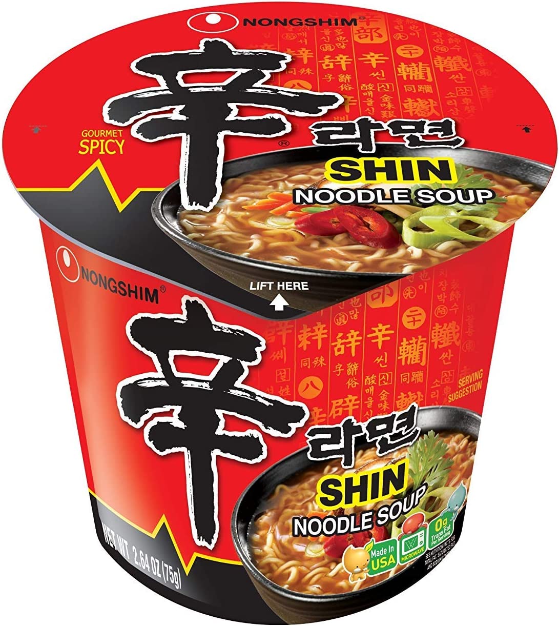 Nongshim Shin Ramyun Spicy Beef Ramen Noodle Soup Cup