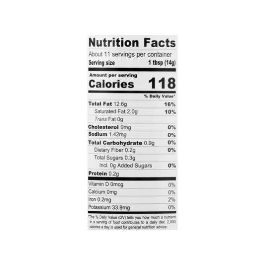 dynasty hot chili oil nutrition