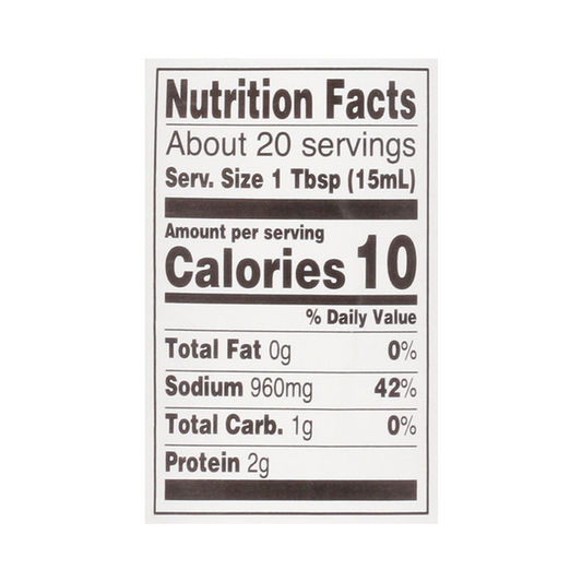 kikkoman gluten free soy sauce nutrition