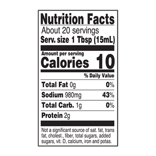 kikkoman gluten-free tamari soy sauce nutrition