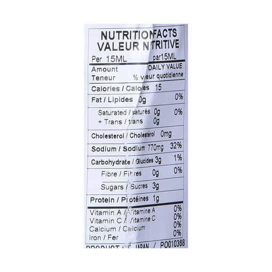 kikkoman hon tsuyu sauce nutrition