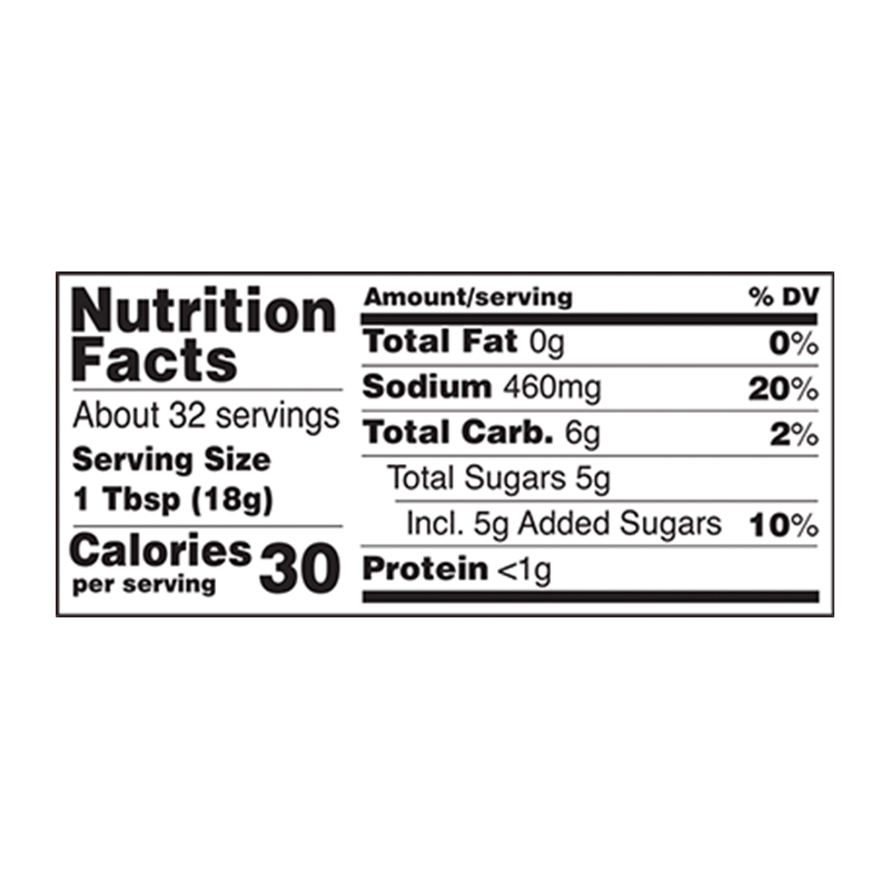 Takumi Teriyaki sauce Original nutrition