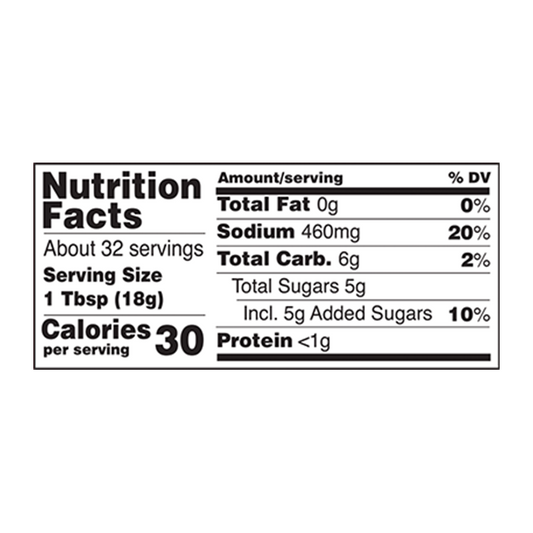 Takumi Teriyaki sauce Original nutrition