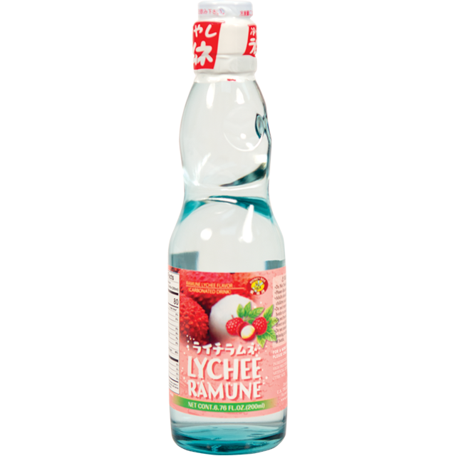 Honey Bee Lychee Ramune Drink 6.7oz Honey Bee Lychee Ramune Drink 6.7oz