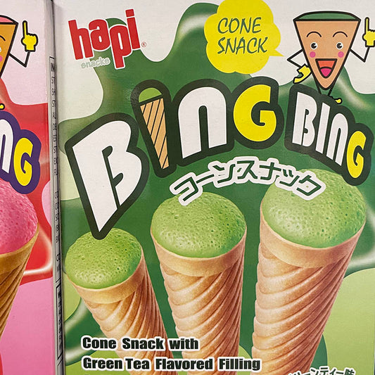 Hapi Bing Bing Green Tea Flavor Cone Snack