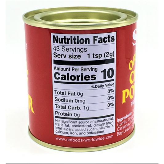 s&b oriental curry powder nutrition