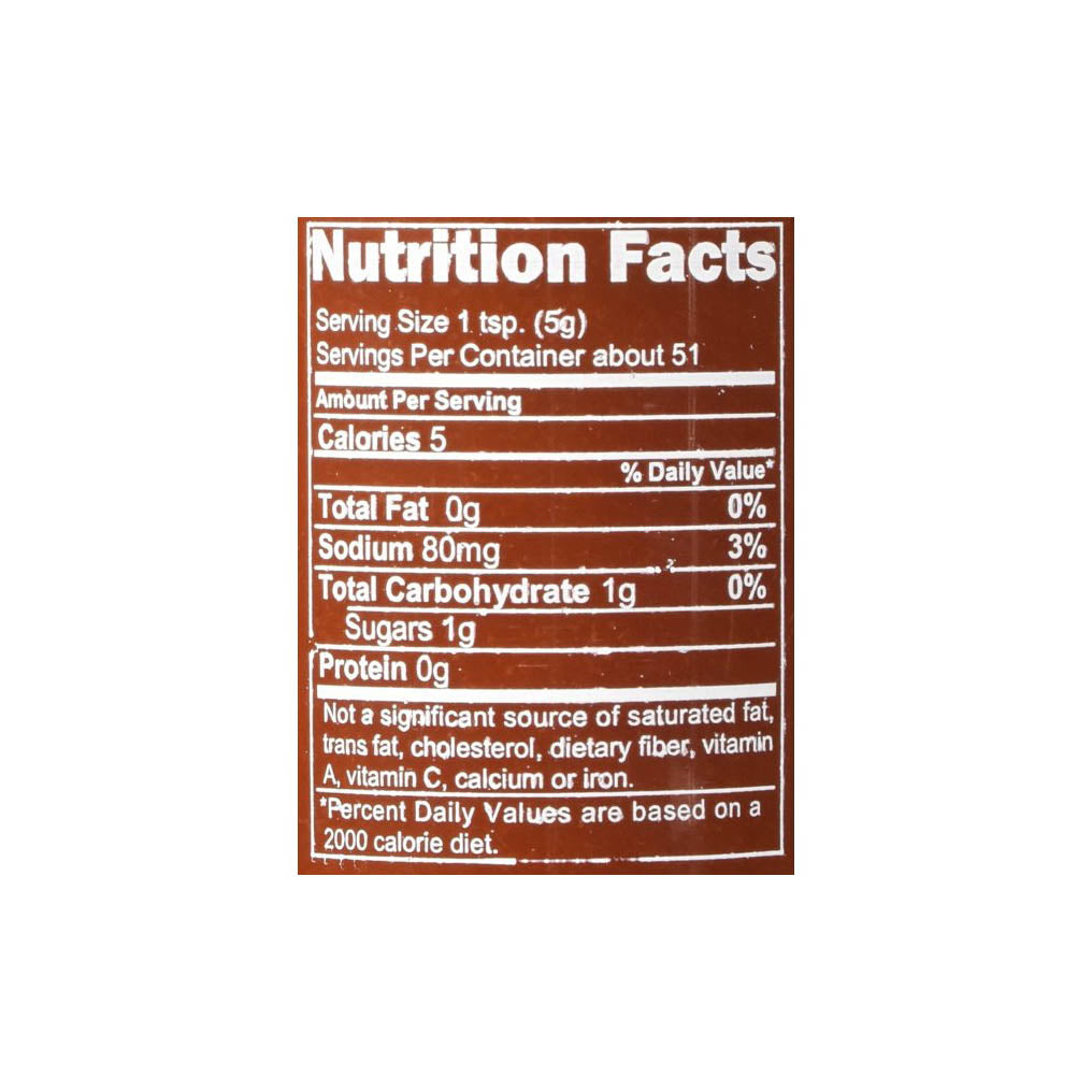 Huy Fong Sriracha Hot Chili Sauce - Multi Sizes facts Huy Fong Sriracha Hot Chili Sauce - Multi Sizes facts