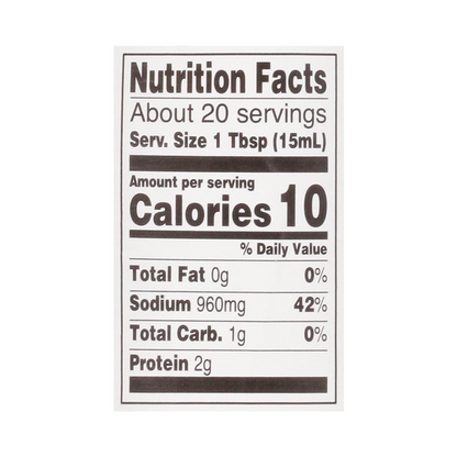 kikkoman gluten free soy sauce nutrition