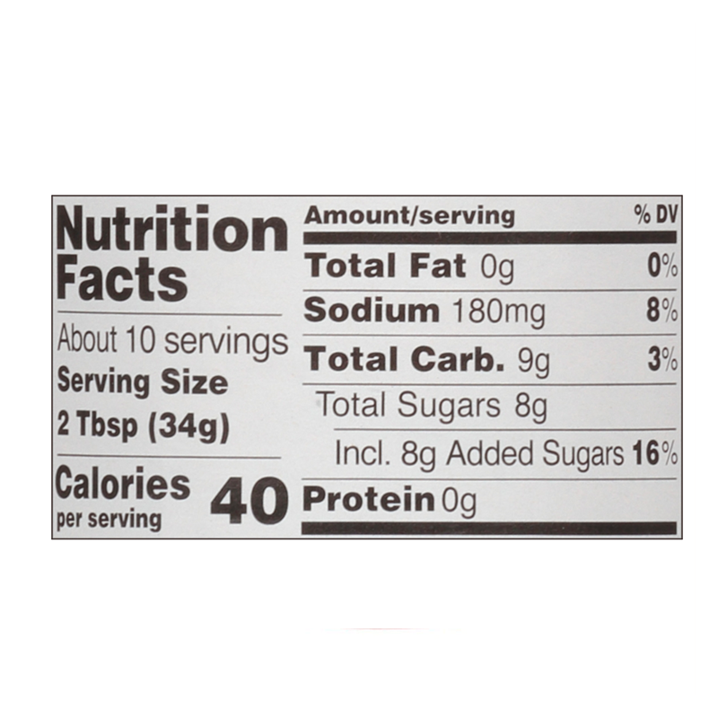 Sweet & Sour Sauce nutrition