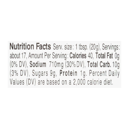   kikkoman sweet soy glaze nutrition facts