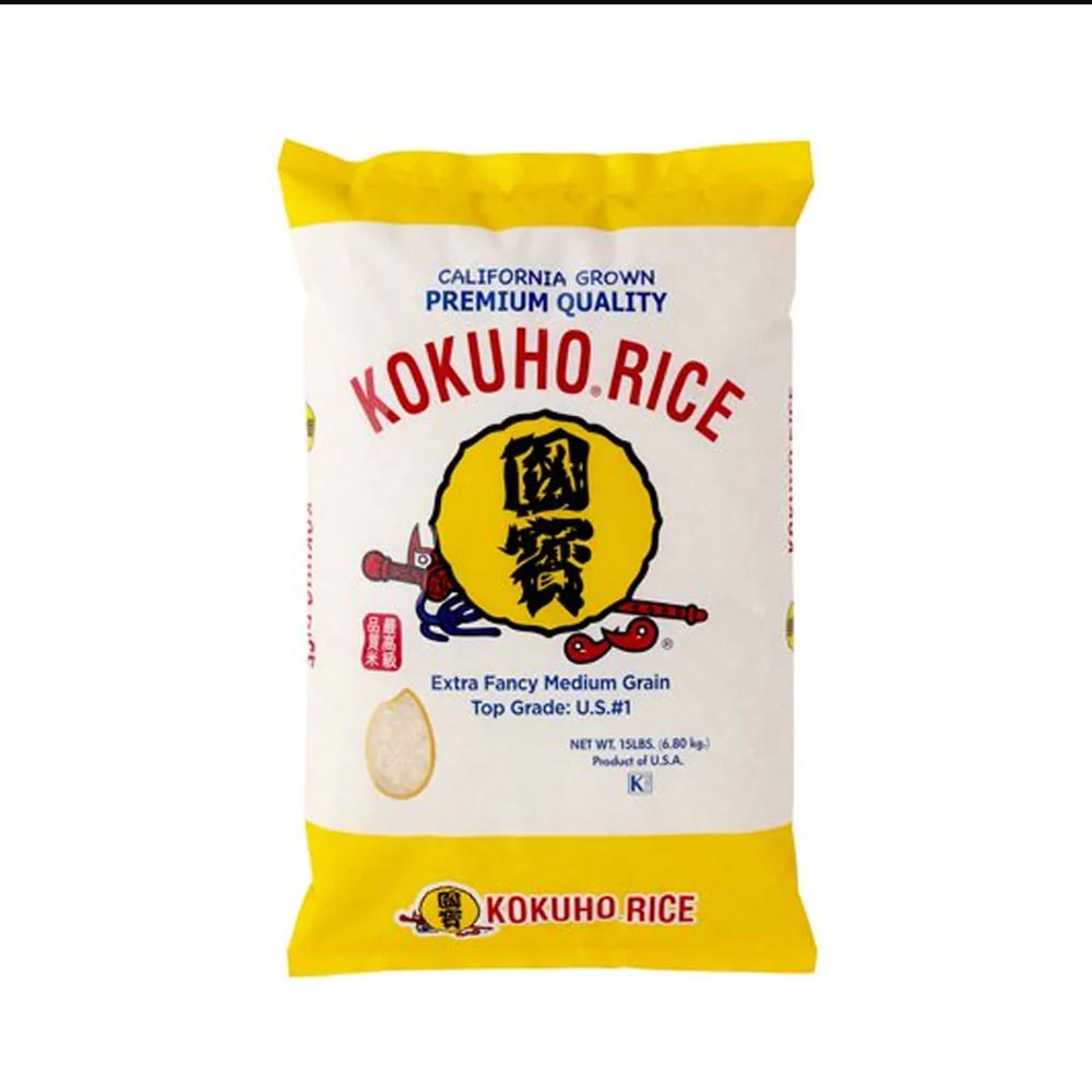 Kokuho Rice Extra Fancy Medium Grain Yellow 15LB